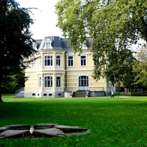 Grevenbroich, Germany, October 11, 2020 - The former industrialist villa Villa Erckens is located in the city of Grevenbroich and today houses the Museum of the Lower Rhine Soul.